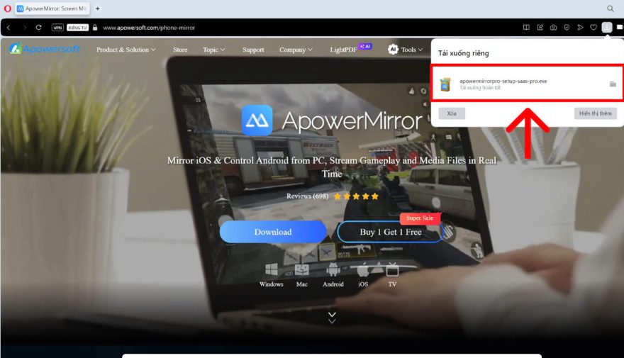 Cách kết nối màn hình điện thoại Android với máy tính thông qua ApowerMirror | WeSmartCorp 30
