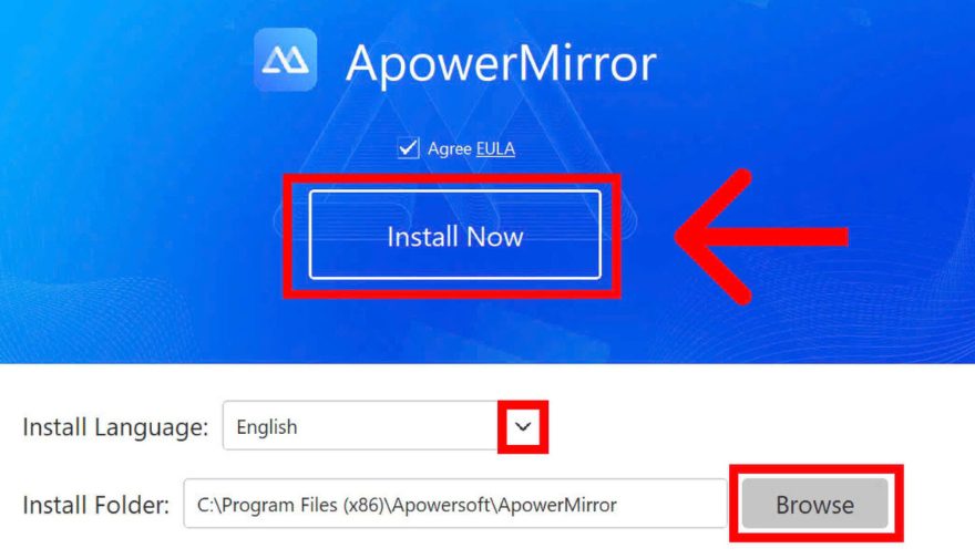 Chọn ngôn ngữ và thiết lập đường dẫn cho ứng dụng