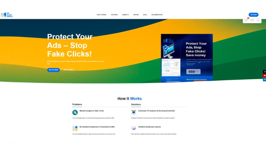 Ad Click Shield là plugin WordPress chuyên biệt giúp bạn kiểm soát mọi lượt nhấp vào quảng cáo của mình. Khác với các giải pháp tự động dễ sai lệch, Ad Click Shield ghi nhận chi tiết từng lượt nhấp và cho phép bạn tự tay chọn IP nào sẽ bị loại khỏi chiến dịch.