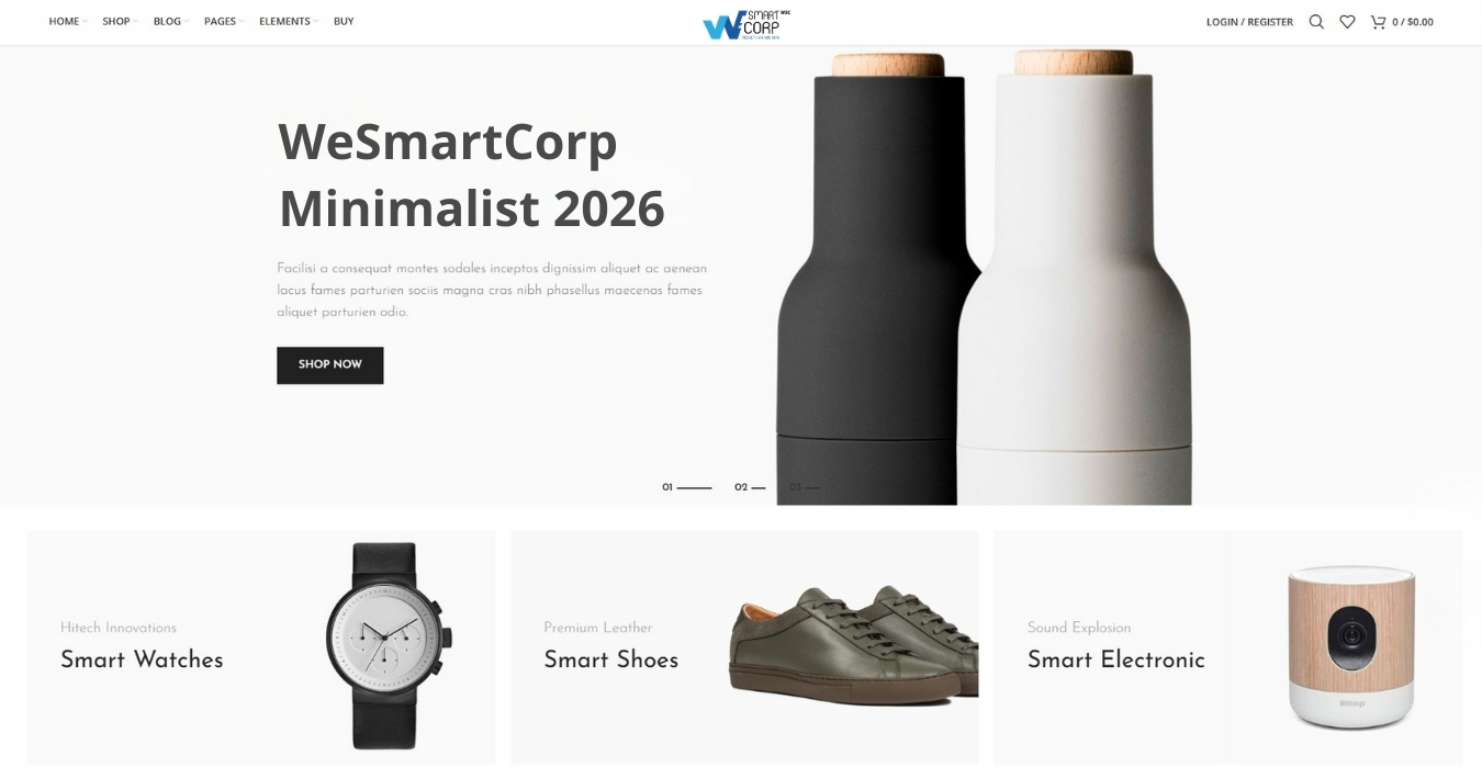 Mẫu Phong Cách Tối Giản | Minimalism | WeSmartCorp 01