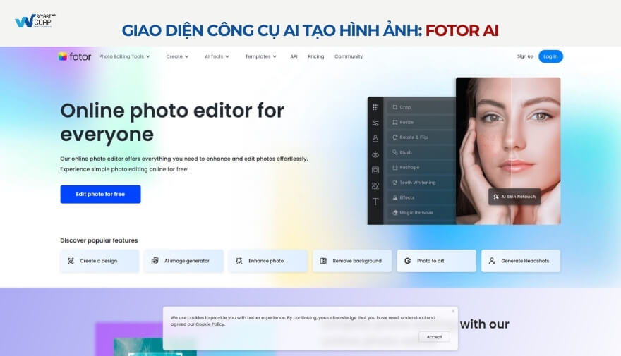 Fotor AI - Biến văn bản thành ảnh nghệ thuật: Fotor AI là công cụ tạo hình ảnh nổi bật với công nghệ AI hiện đại.