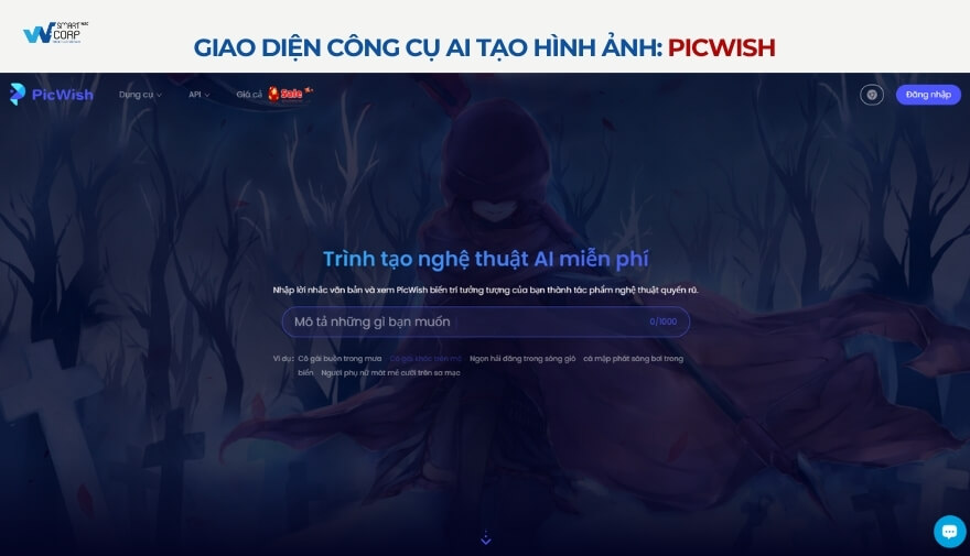PicWish - Tạo ảnh từ ảnh thật & tách nền siêu nhanh: PicWish là công cụ tạo ảnh AI từ ảnh thật, giúp bạn dễ dàng biến ý tưởng thành tác phẩm nghệ thuật chỉ qua vài dòng văn bản.