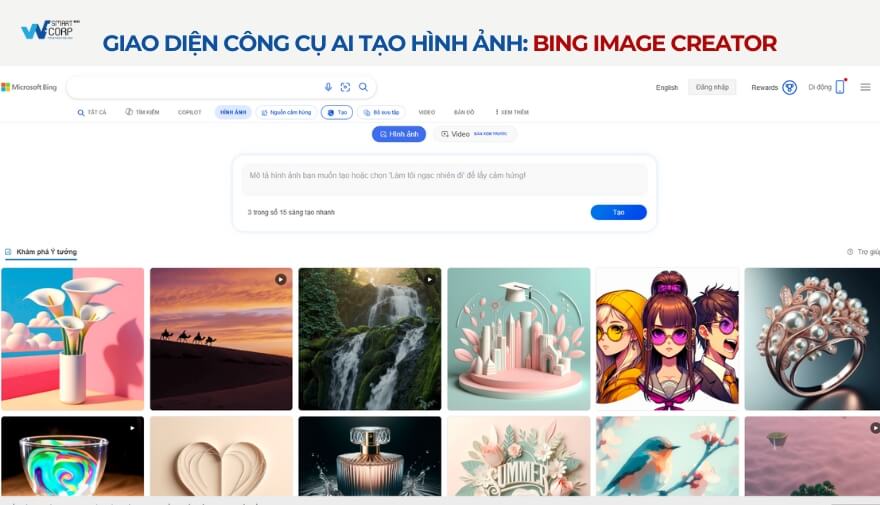 Bing image creator - Tạo ảnh miễn phí trên android: Chỉ với một đoạn mô tả văn bản, người dùng có thể dễ dàng tạo ra hình ảnh sống động, độc đáo nhờ Bing Image Creator.