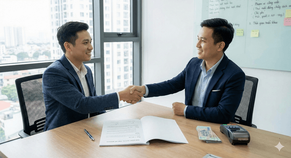 Ký hợp đồng đặt cọc