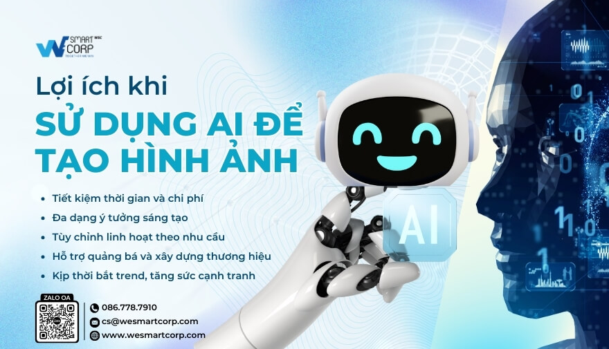 Lợi ích khi sử dụng AI để tạo hình ảnh: AI cho phép tạo hình ảnh chỉ trong vài giây, giảm đáng kể thời gian so với việc thuê nhiếp ảnh gia hoặc thiết kế đồ họa truyền thống.