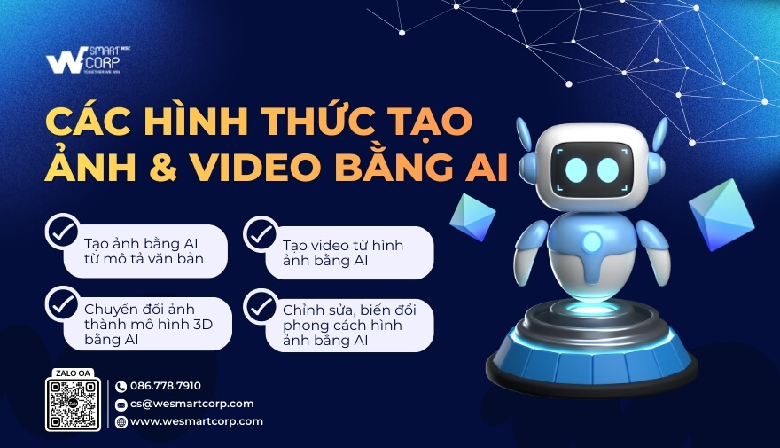 Hướng Dẫn Tạo Ảnh Bằng Ai: Tất Tần Tật Từ A Đến Z 3 Hiện nay, công nghệ AI đã mang đến nhiều cách tạo ảnh và video đa dạng, tiện lợi cho người dùng. Một số hình thức phổ biến được áp dụng rộng rãi nhờ khả năng sáng tạo nhanh chóng và đáp ứng nhu cầu cá nhân hóa.