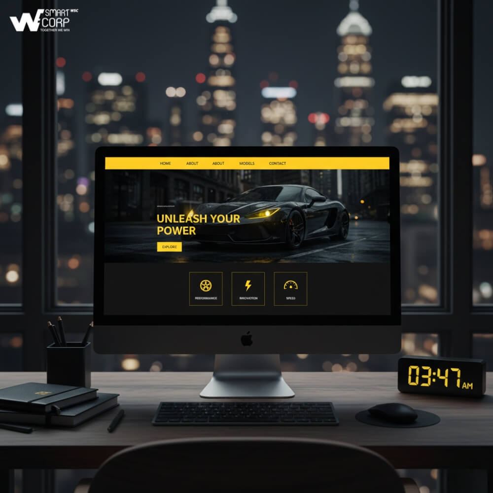 Màu Sắc Trong Thiết Kế Website: Sự kết hợp giữa tone màu vàng và đen giúp thiết kế của bạn trở nên ấn tượng, sang trọng và quyền lực. Đây cũng là cặp màu được ưa chuộng trong thiết kế website, phù hợp trong lĩnh vực thể thao và ô tô.