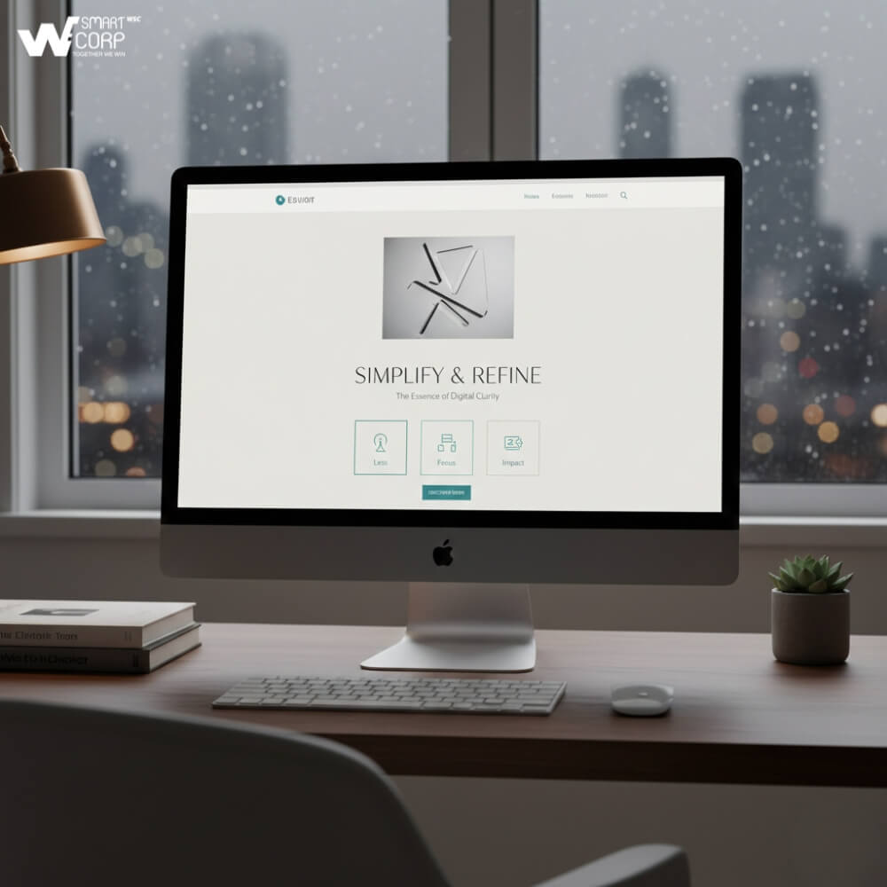 Màu Sắc Trong Thiết Kế Website: Phong cách Minimalist trong thiết kế website chú trọng đến sự tối giản, tinh tế và tự nhiên. 