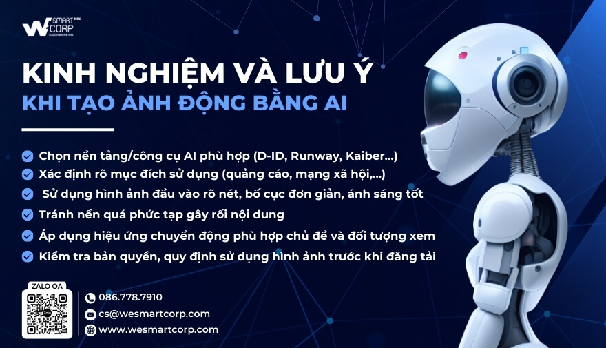 Khi tạo ảnh động bằng AI, việc chọn đúng nền tảng và công cụ phù hợp là yếu tố quan trọng nhất.