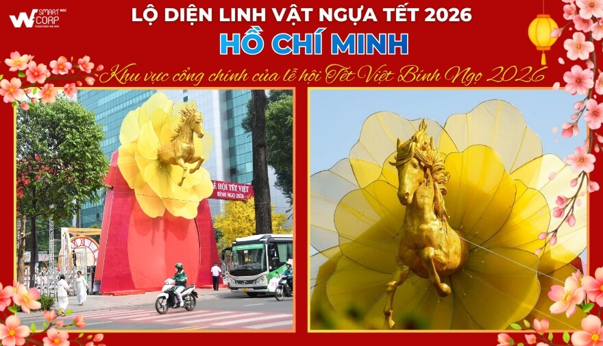 Linh vật Ngựa tại TP.HCM: “nữ vương” Bính Ngọ 2026 thu hút dòng người check-in