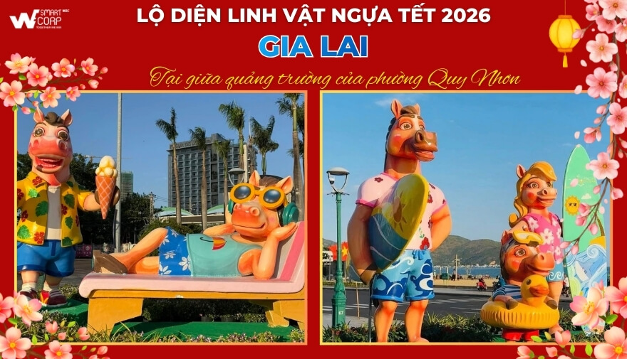 Quy Nhơn có “ngựa thư giãn”: đội mũ, đeo kính râm và… mang nguyên mùa hè vào Tết