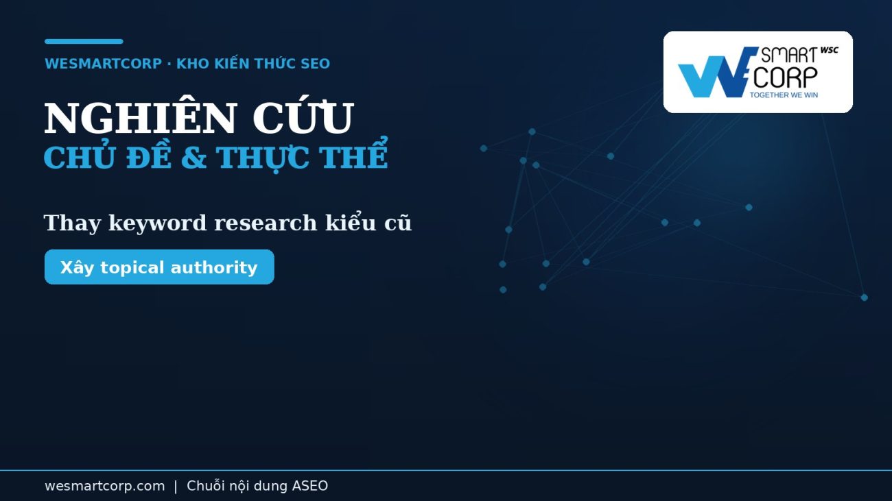 Nghiên cứu chủ đề & thực thể — thay thế keyword research kiểu cũ | WeSmartCorp