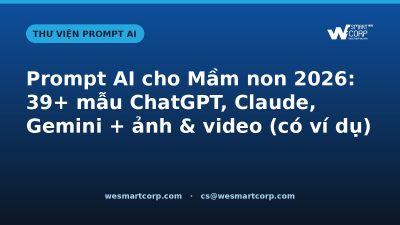 Prompt AI cho Mầm non — ChatGPT, Claude, Gemini, ảnh & video | WeSmartCorp