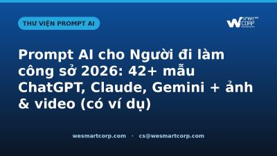 Prompt AI cho Người đi làm công sở — ChatGPT, Claude, Gemini, ảnh & video | WeSmartCorp