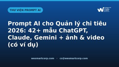 Prompt AI cho Quản lý chi tiêu — ChatGPT, Claude, Gemini, ảnh & video | WeSmartCorp